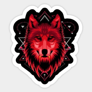 wolf classic retro vintage Sticker